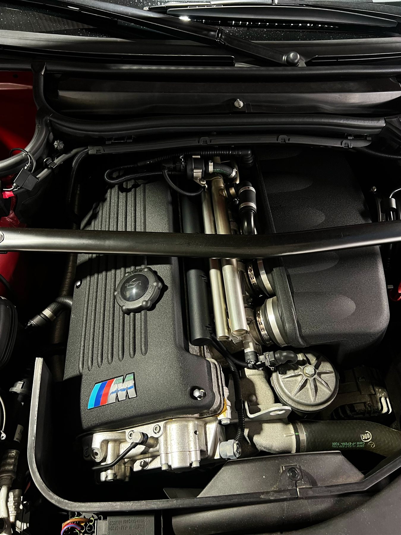 BMW M engine detail under the hood